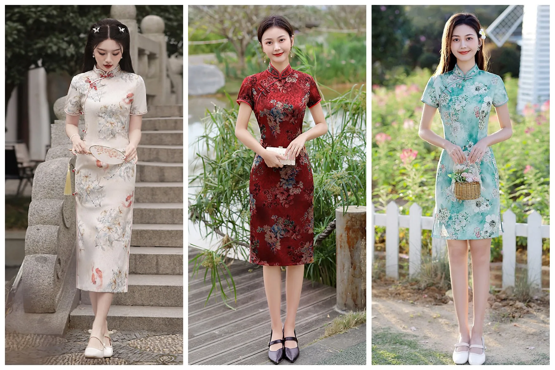 旗袍裙襬示意圖